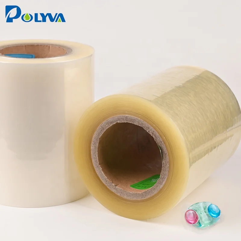 Polyva OEM environmental protection pva film liquid capsules water soluble film for laundry detergent pods