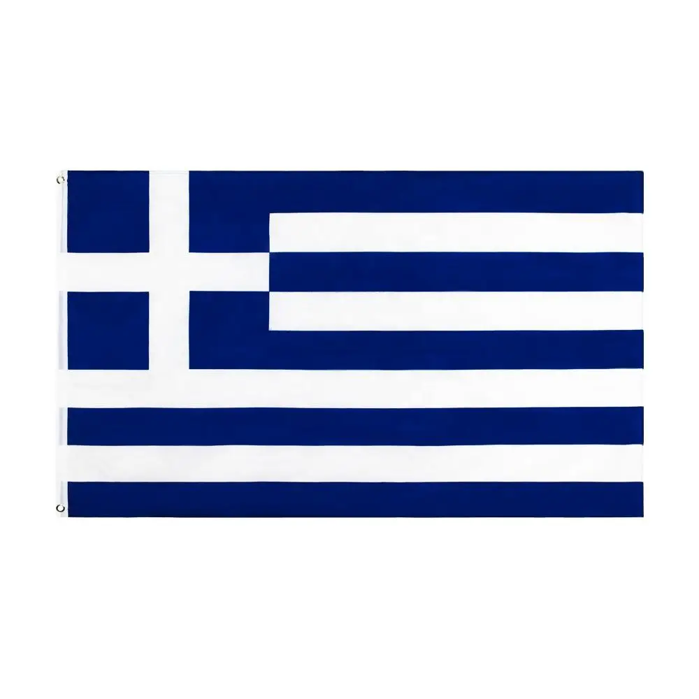 Outdoor Custom Printing Polyester 3X5Ft Sublimation National Flags Greek Flag