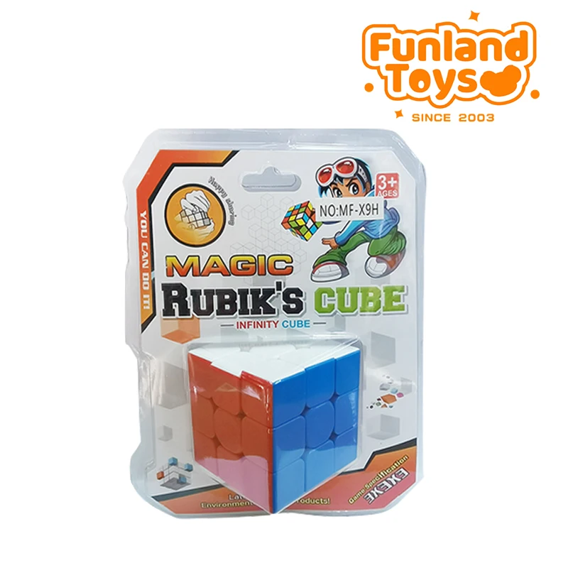 Новый 3x3 без стикеров кубик скорости 3D Волшебная квадратная головоломка детская простая мини-головоломка прочный развивающий материал из бумаги