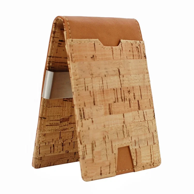 Amazon Best Sellers Cork Card Holder Popular New  Bifold  rfid Wallet Minimalist Mini Cork Card Holder RFID