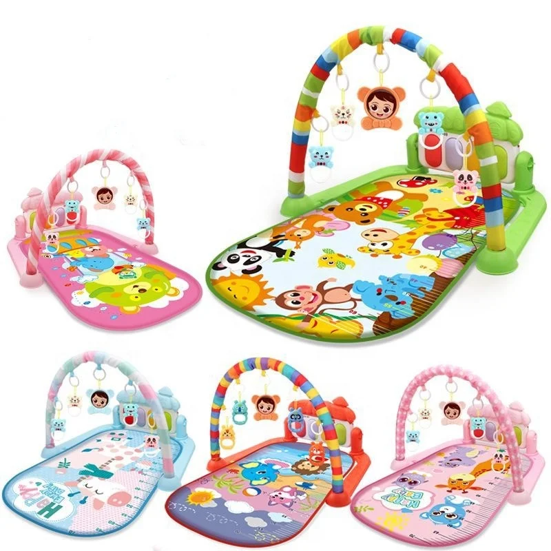 Wholesale Multi-functional Activity Fitness Sleeping Game Blanket Baby Play Gym Mat Baby Musical Mat with Pedal Piano