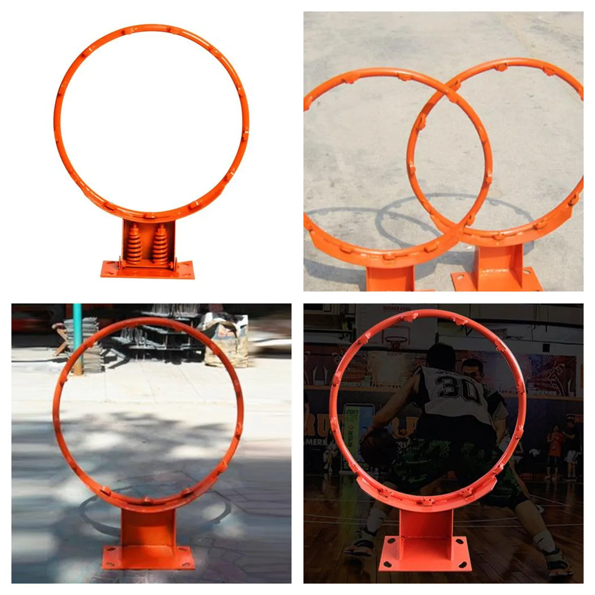 
Professional school steel basketball ring stand with net 
