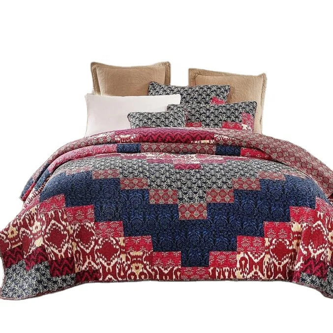 Лидер продаж, популярное весеннее одеяло с 3d принтом на заказ, стеганое одеяло, Королевский размер, 100 хлопок, комплект одеял