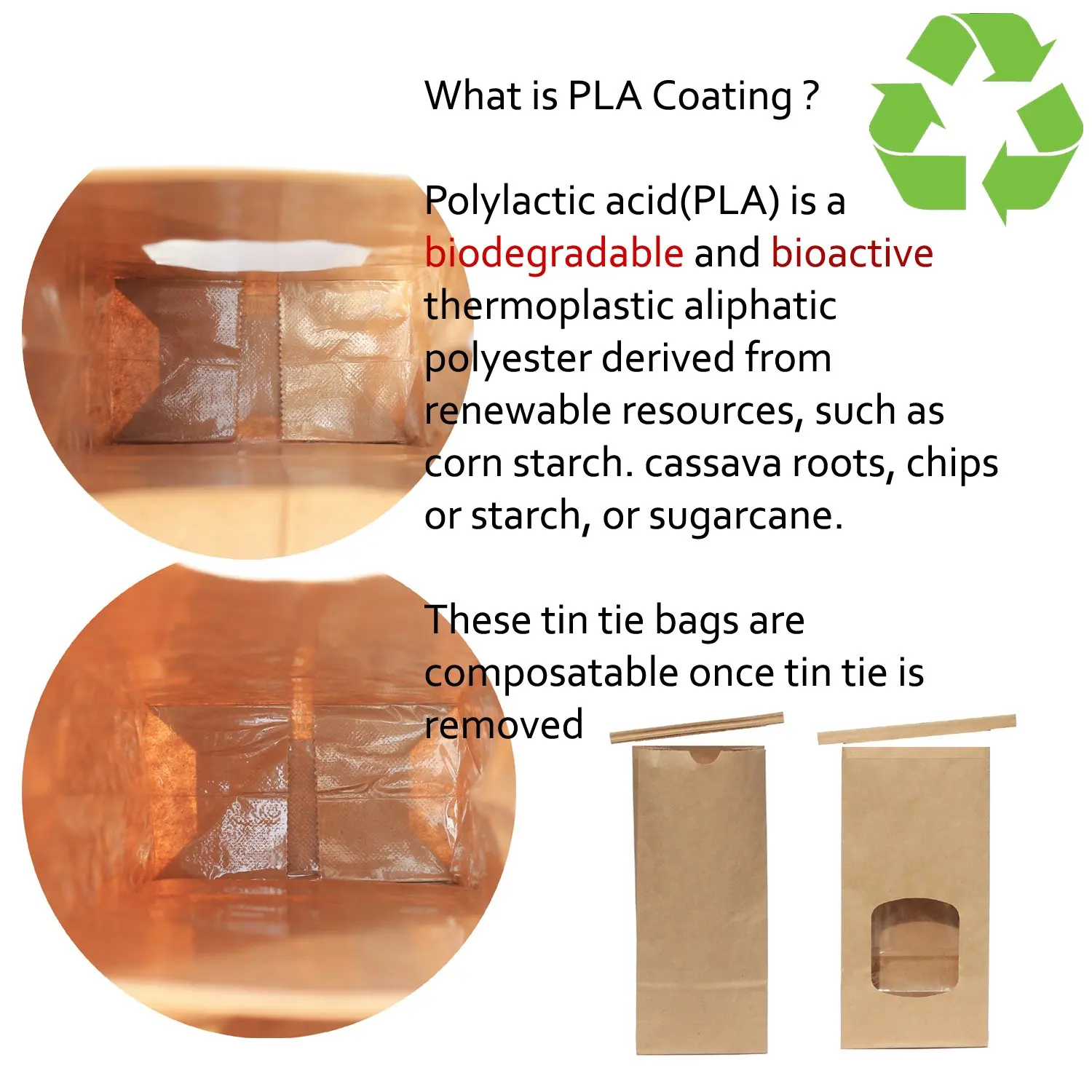 Custom Print Reusable Coffee Paper Packaging Bag with Tin Tie