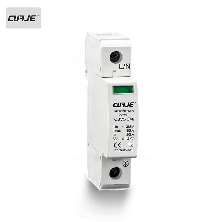 Din rail mounted 40KA Lightning arrester,SPD protection, Ac Surge arrester prices