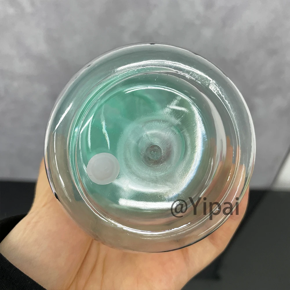 USA warehouse transparent 12oz double walled snow globe acrylic plastic beer soda can with hole and plug For DIY snow globe