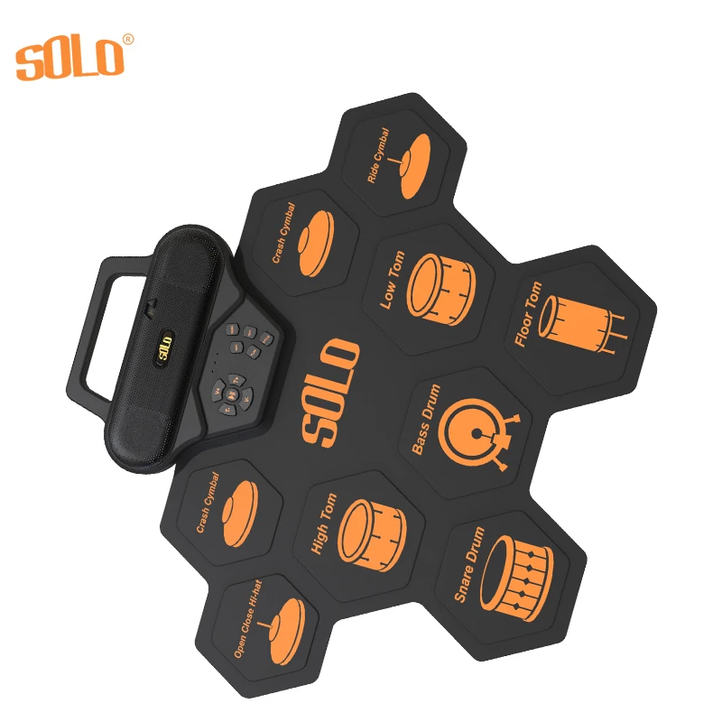 Популярный электрический барабан Amazon, портативный электронный мини-барабан, оптовая продажа по индивидуальному заказу