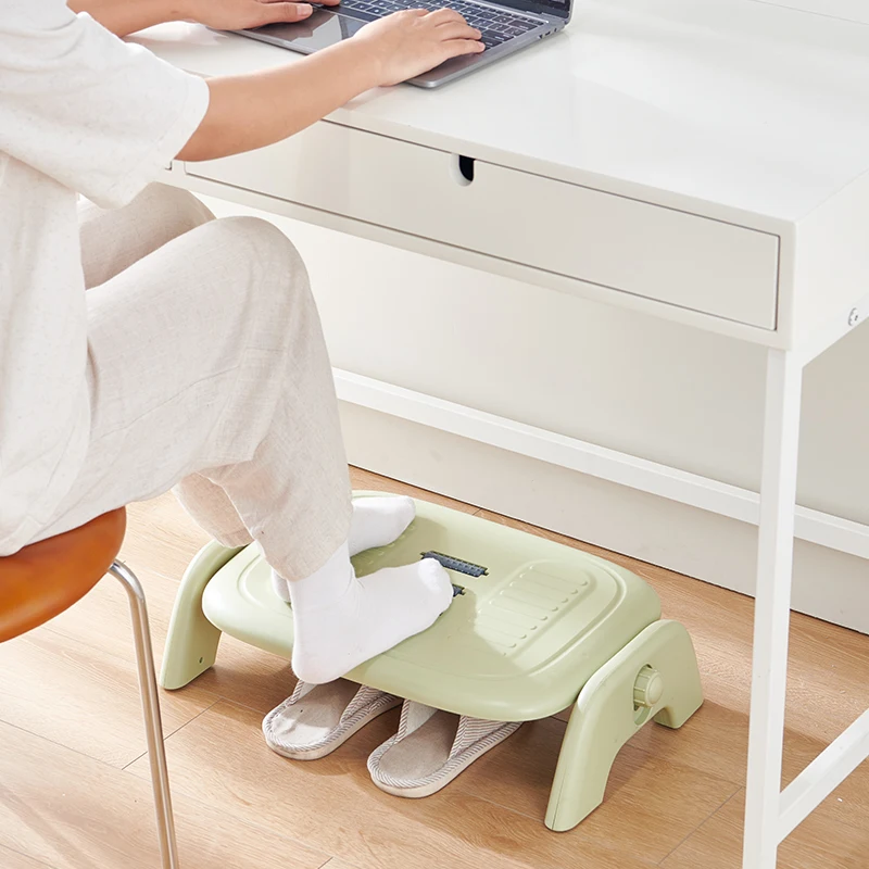 Modern Plastic Padded Bathroom Toilet Step Footstool Home Office Leisure Roller Squatting Ottomans Comfortable Relaxation
