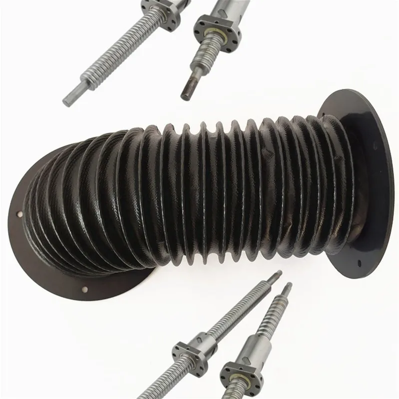 Telescopic flexible threaded pipe cover for ball screw circular corrugated pipe cover for NC machine tool