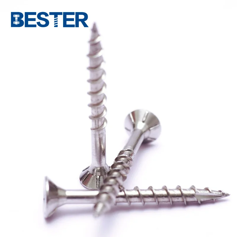 Hidden Fasteners Flat Head Square Drive A4 T17 Cutting SS304 Timber decking screw