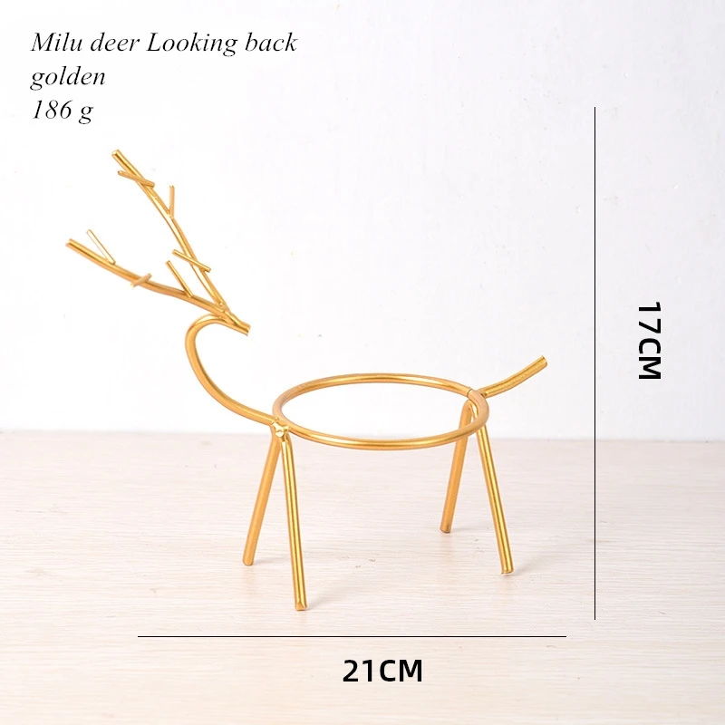 
Nordic Style Ins Light Luxury Gold Cartoon Elk Shape Ashtray Exquisite Ornament Table Top 