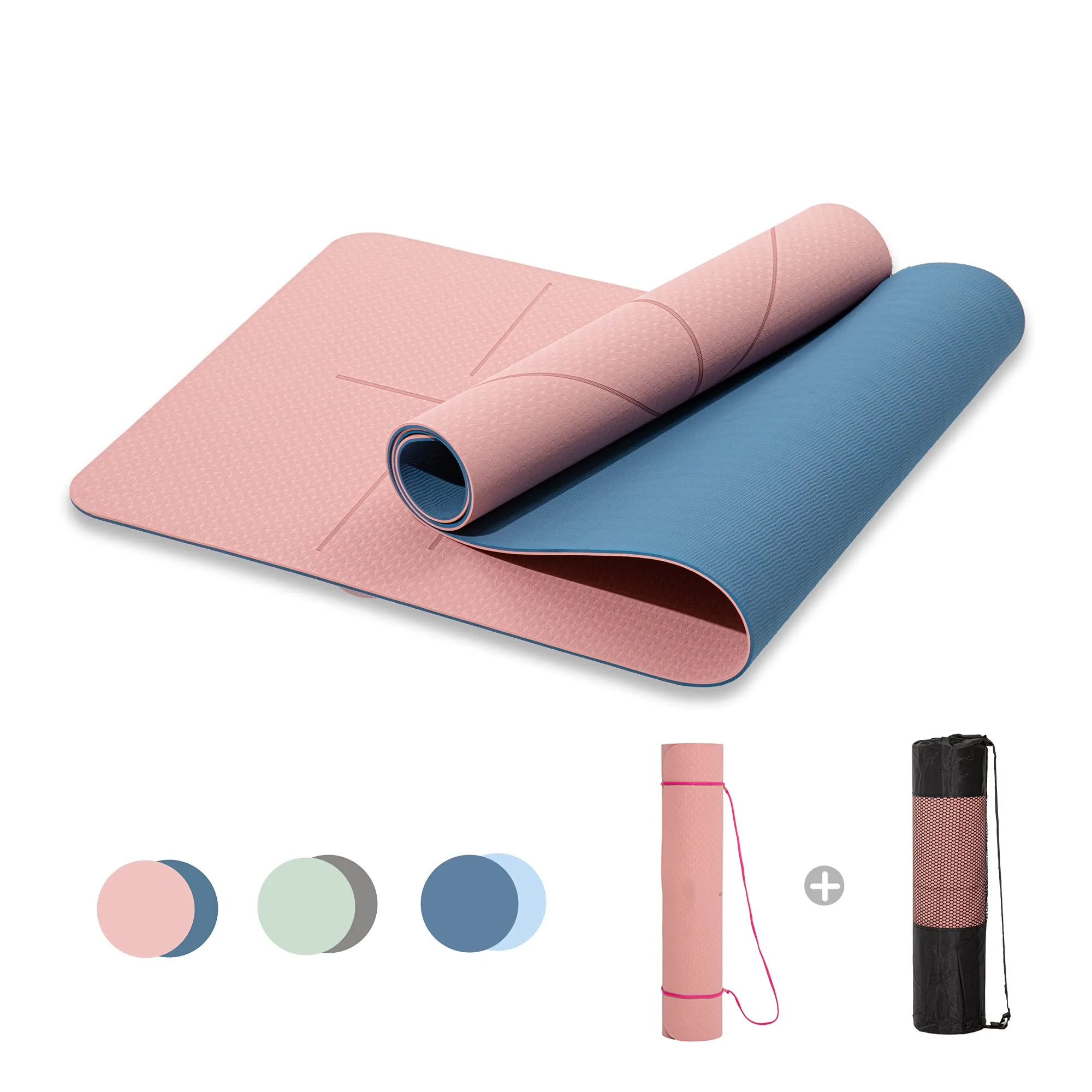 6mm Eco Non-Slip Home Use Pilates & Yoga Exercise Equipment OEM Logo Wholesale Bag Yoga Mat