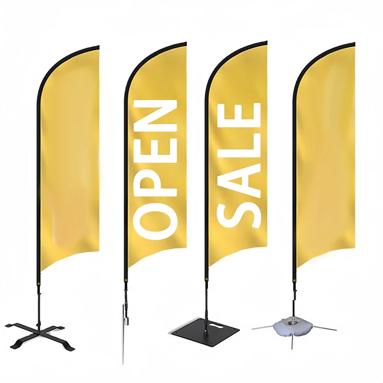 Wholesale Flex Flying Beach Flag Banner Stands Custom Logo Printing Promotional Advertising Outdoor Custom Feather Flags