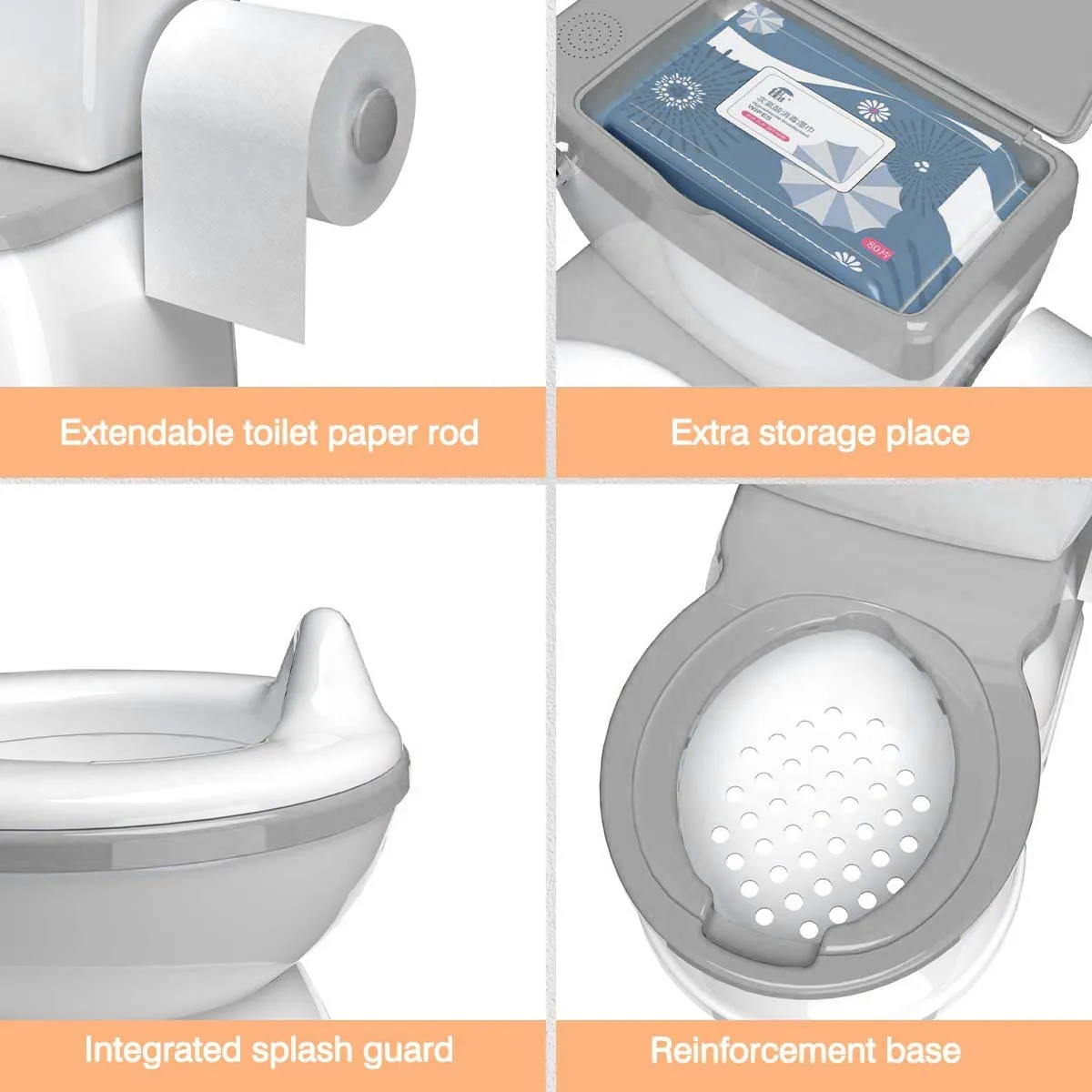 Baby Products Potty Training Toilet Kids Potty Wholesales Imitates a Real Water Flushing Sound Baby Toilet Training Supplier