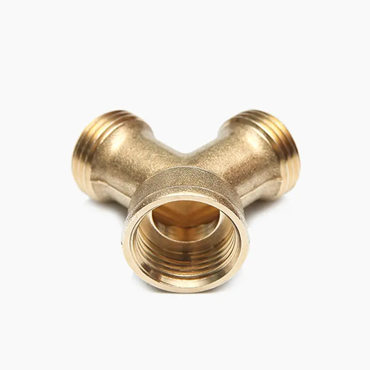 Custom 3 Way pipe Y forged Brass water Pump Pipe Fitting