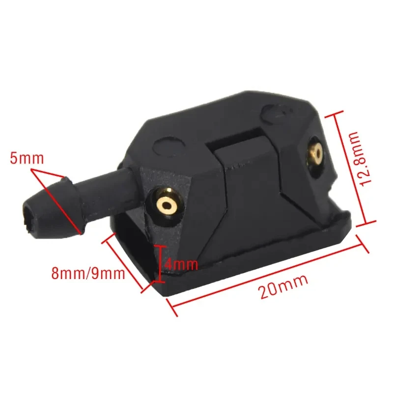 Car Universal Windshield Wiper Blade Washer Spray Nozzle Adjustable 4-way Upgrade Installed on 8mm 9mm Arm Car Accessories