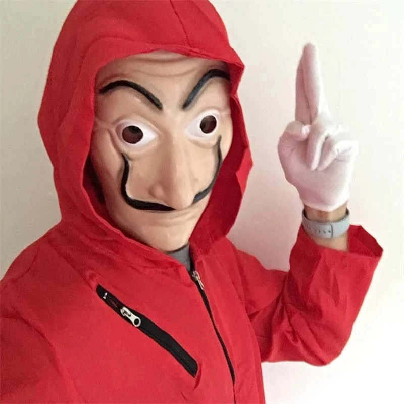 
Kid Salvador Dali La Casa De Papel Costume & Face Mask Cosplay The House of Paper Role Playing Party Adult Money Heist S-XXXL 