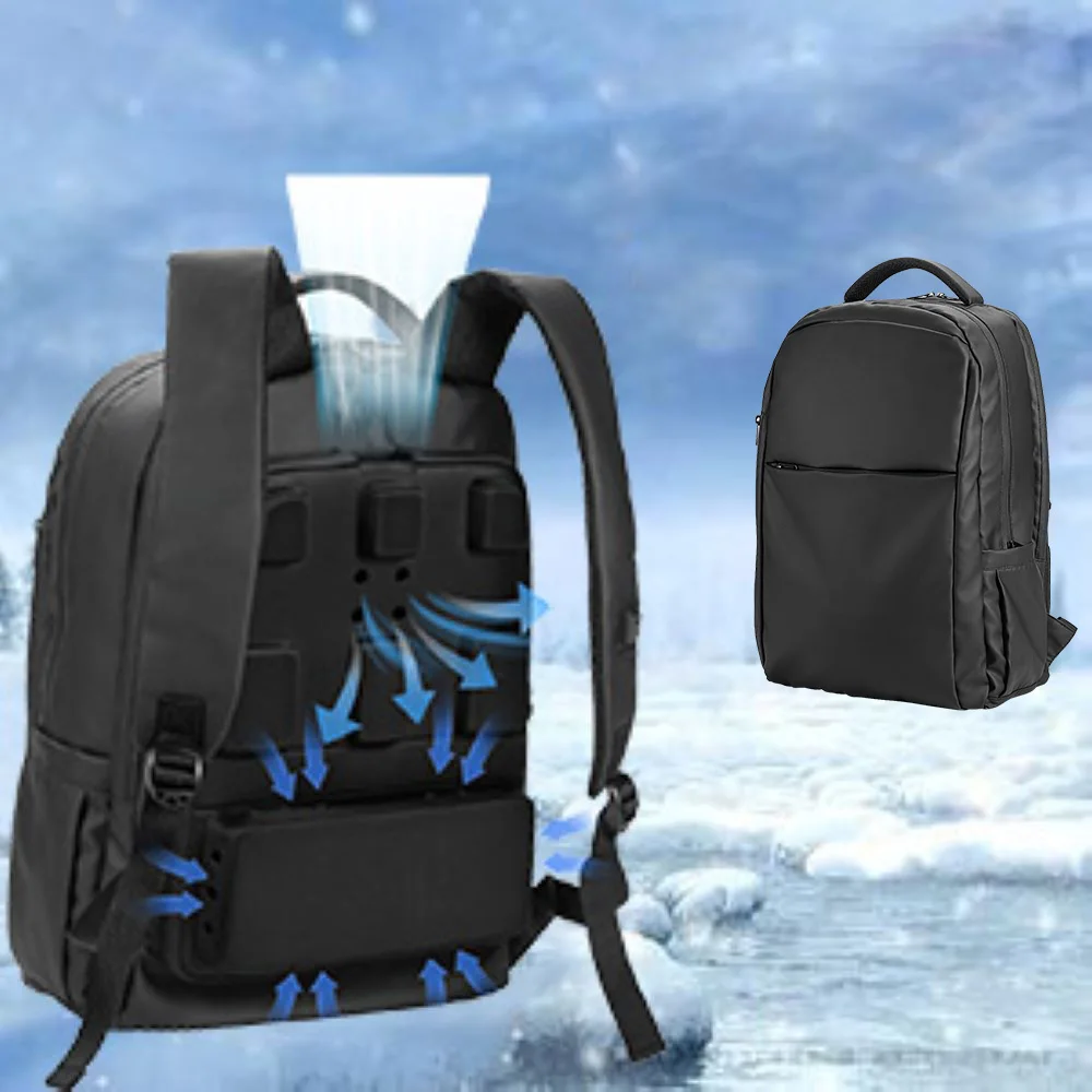 Women Large Travel Laptop Backpack Waterproof Casual Outdoor Sports Rucksack With USB Charging Cooling Fan