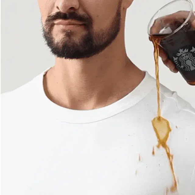 Mens Tech T Shirts 100% Cotton Water Drinks Repellent Undershirts Comfort Summer Tees