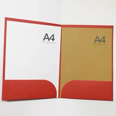 Factory Price Customize Design Print LOGO A4 Colorful Cardboard Fashion Document File Folders For Business Office