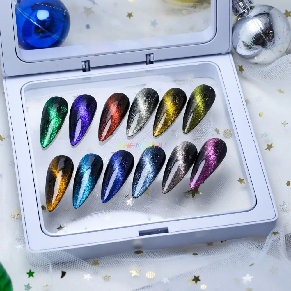 new arrival 5D chameleon magnetic cat eye pigment powder for nail polish and resin magnetic cat eye gel polish