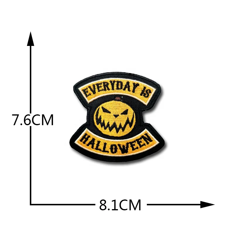 Spot Halloween cartoon embroidery cloth stickers Pumpkin head coat and hat embroidery badge Ghost costume accessories decorative
