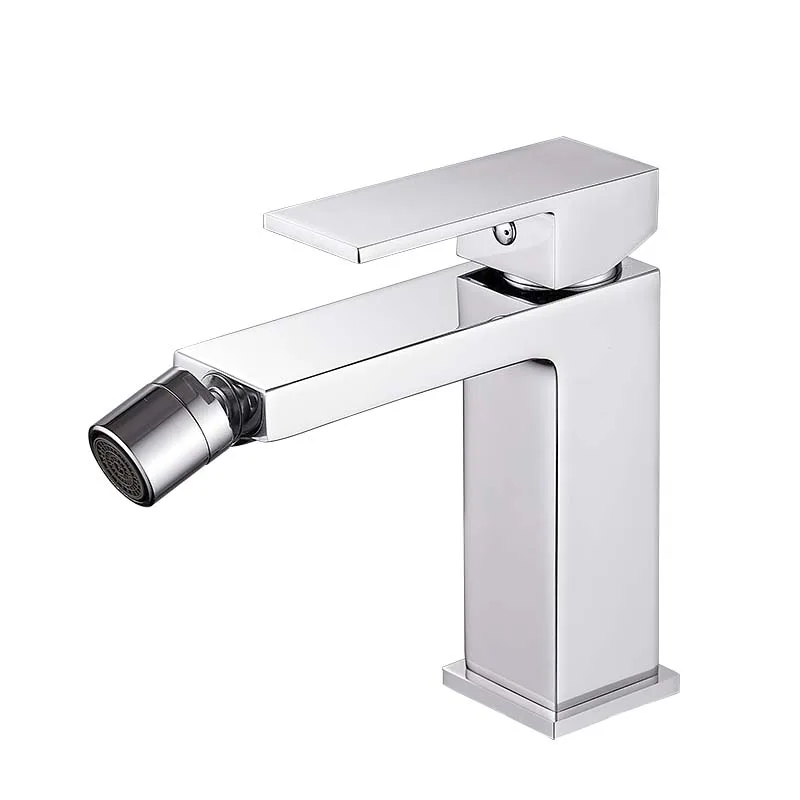 Латунный хромированный смеситель для биде HUADIAO с одной ручкой для горячей и холодной воды, кран для раковины в ванную комнату