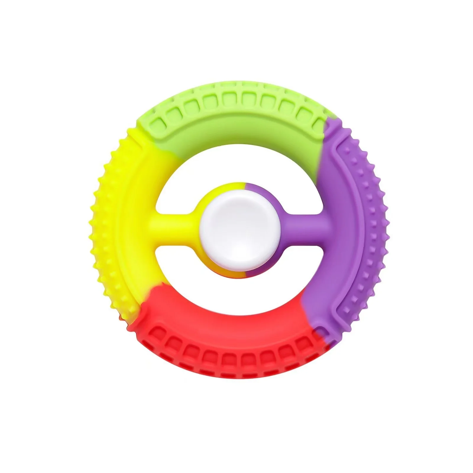 Decompression Silicone Squeeze Rotating Fluster Spinner Hand Grip Toy For Fitness