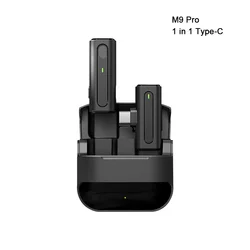 M9 M8 2.4G 1-to-2 Clip Lapel Lavelier Live Stream Wireless Lavalier Microphone In Case for Iphone mobile phone facebook ipad pro
