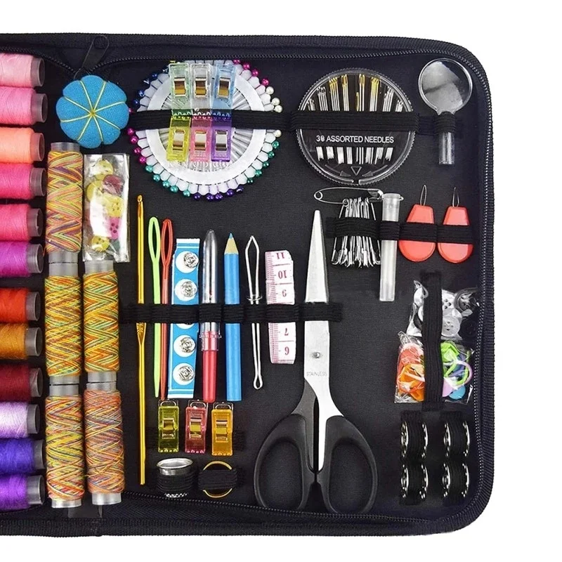 206 PCS DIY Sewing Kits Hotel Supplies Accessories With Fabric Sewing Kits Box