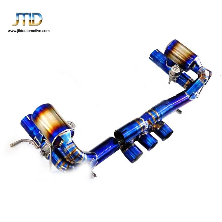 Stainless steel gold plating car valvetronic exhaust catback system for Ferrari 458 Italia exhaust