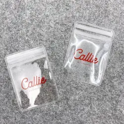 Hot sale custom small frosted EVA slider bag plastic jewelry accessories packaging zip lock bags with gold logo