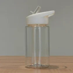 BPA Free Custom 500Ml AS/SK Plastic Clear Kids Sport Water Bottle With Straw