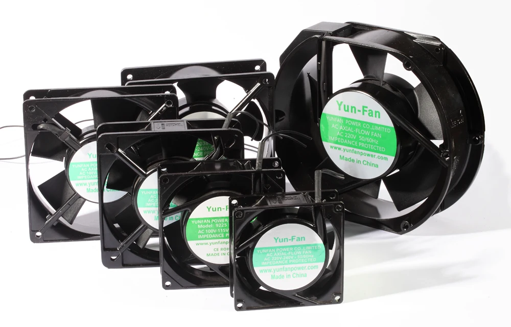new shenzhen yunfan power 220v ac fan 13538 Big Flow 5.4 Inch AC Radial Ventilation Fan