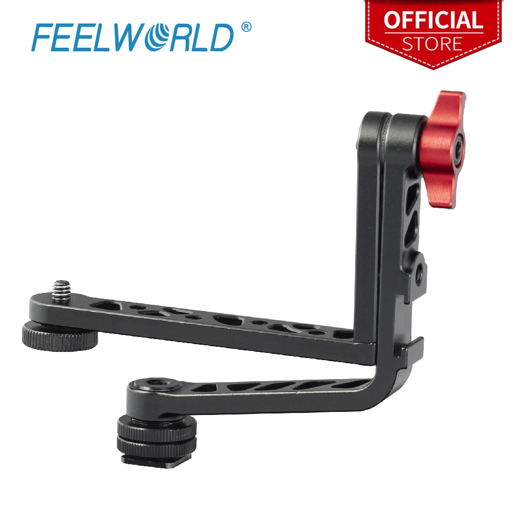 Feelworld New Dual L Tilt arm Aluminum for Feelworld FW279S F5 FW568 FW279 F570 T7 DSLR Camera Field Monitor Stabilizer Gimbal