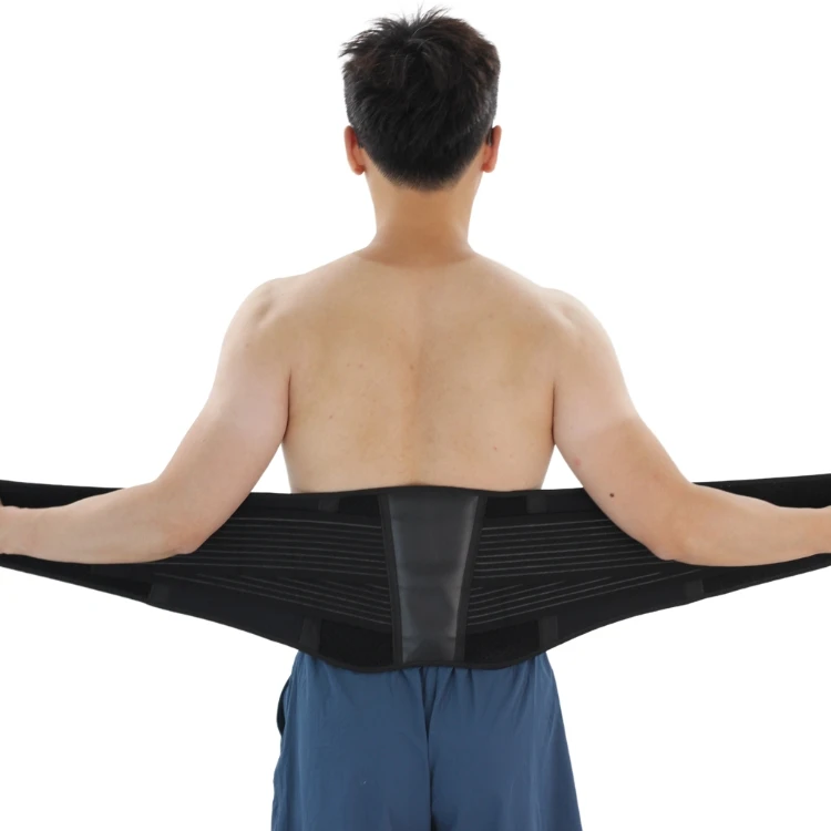 Leather corset belt tourmaline self heating Neoprene Adjustable Compression lumbar support Waist Belt orthopedic