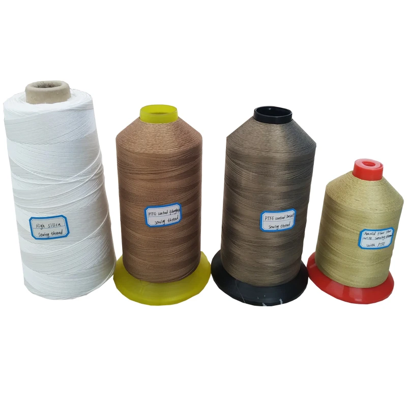 High strength and high temperature ptfe coated  industrial sewing thread