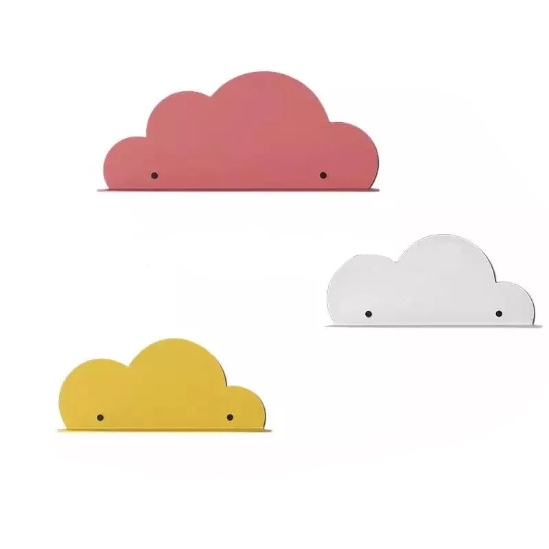 Home Decoration Metal Cloud Shape Corner Wall Mounted Shelf