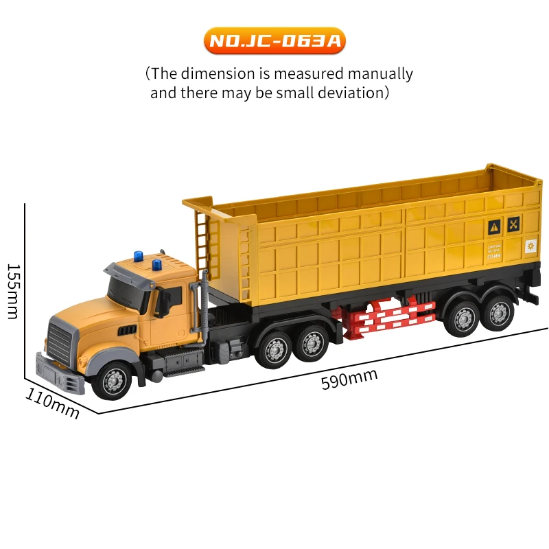 NEW arrivals 1/20 remote control car with light and Music RC Semi-trailer Car Toy Container Cargo Carrier trucks toys