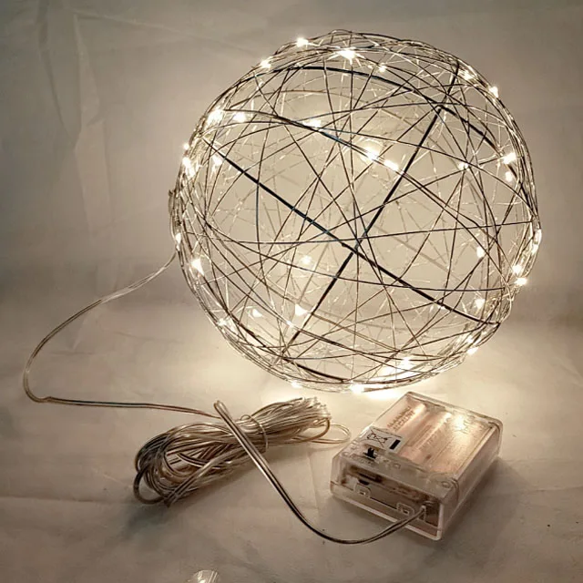Outdoor 20cm  iron frame  ball  Led  motif lights