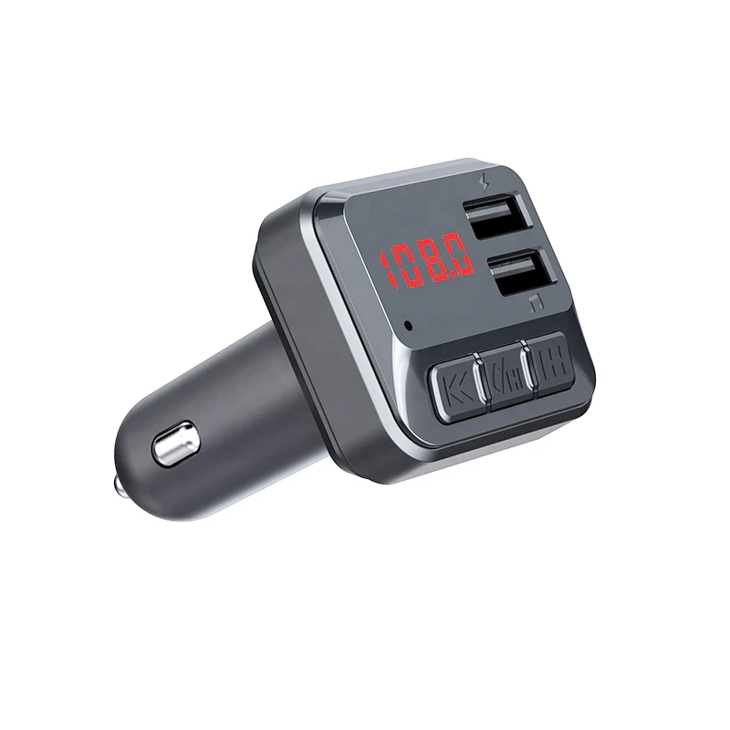DC12V Car Aux Music USB Recreation FM Transmitter Blue Tooth Dual USB Fast Phone Kit Charger Car MP3 Player