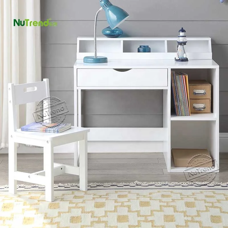 Wholesale Kids Furniture Wood Children Play Table Set 2 Toy Storage Boxes