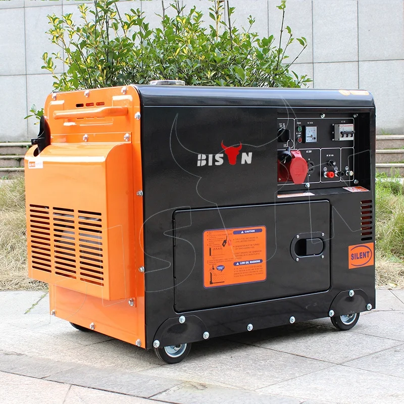 5500 Вт Номинальная выходная 12v/8.3A Одноместный генератор переменного тока Генератор супер тихий дизельный двигателя 6