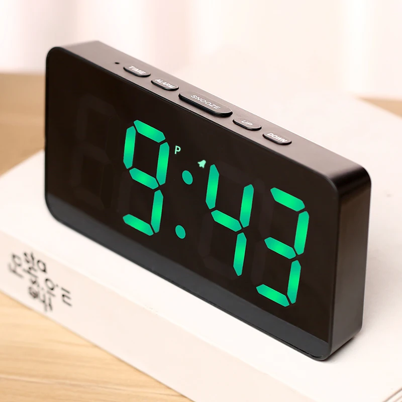 Multifunctional Projection Alarm Clocks LED Digital Mirror Clock For Home Office