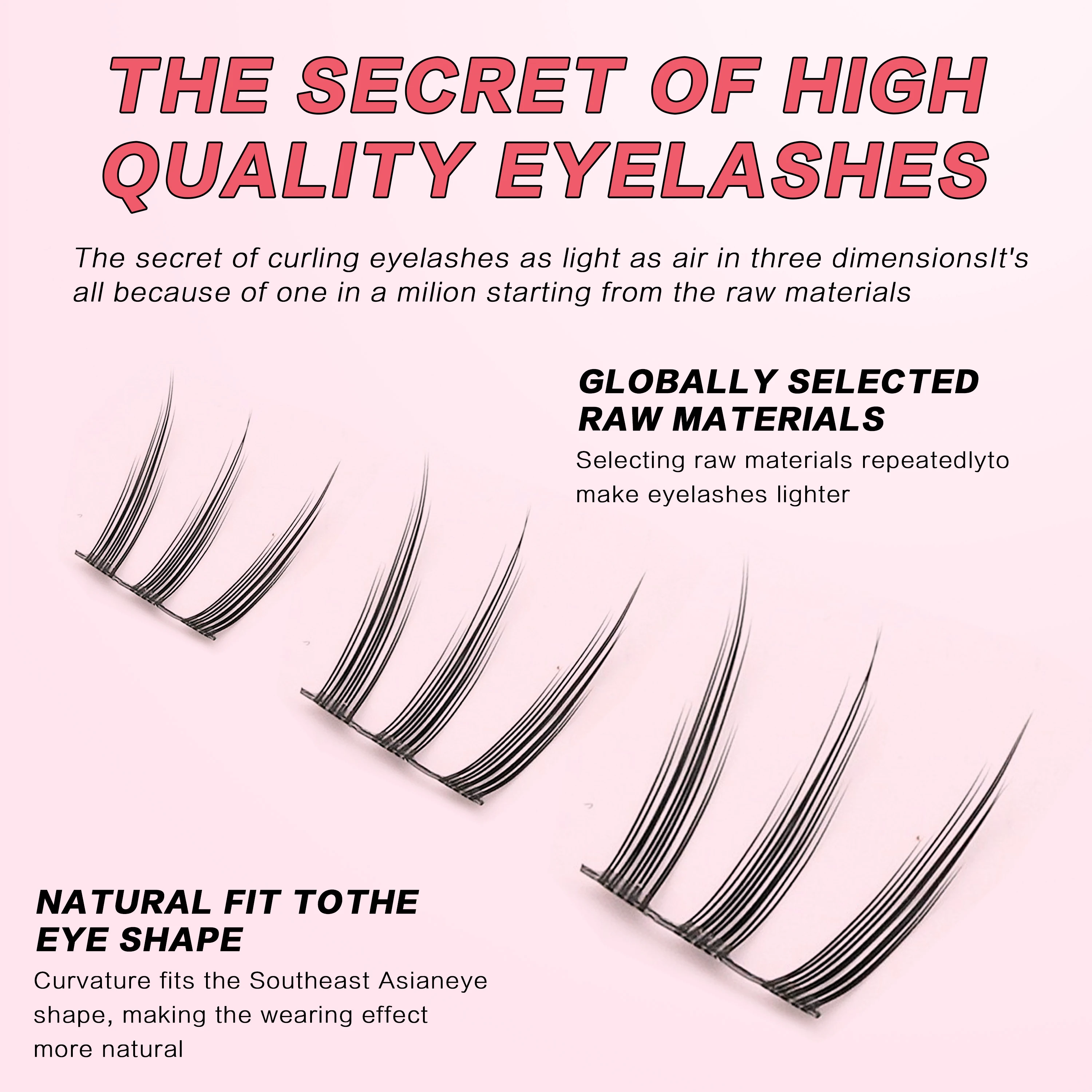 Thin Band Lash Clusters DIY Eyelash Extensions Lash Cluster Kit Custom Logo Cluster Lashes Kit