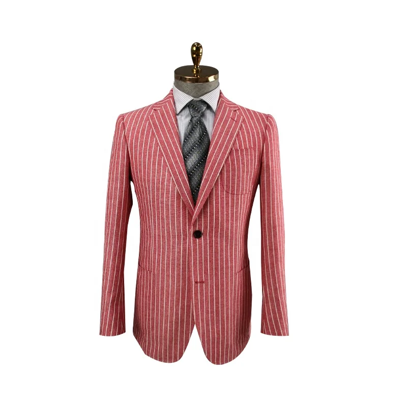 Factory directly provide single-breasted suit for men slim fit groom wedding red man suit