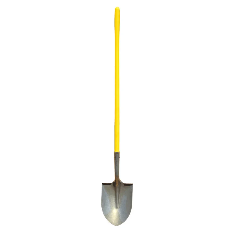 
Durable steel shovel with handle for digging and trenching 