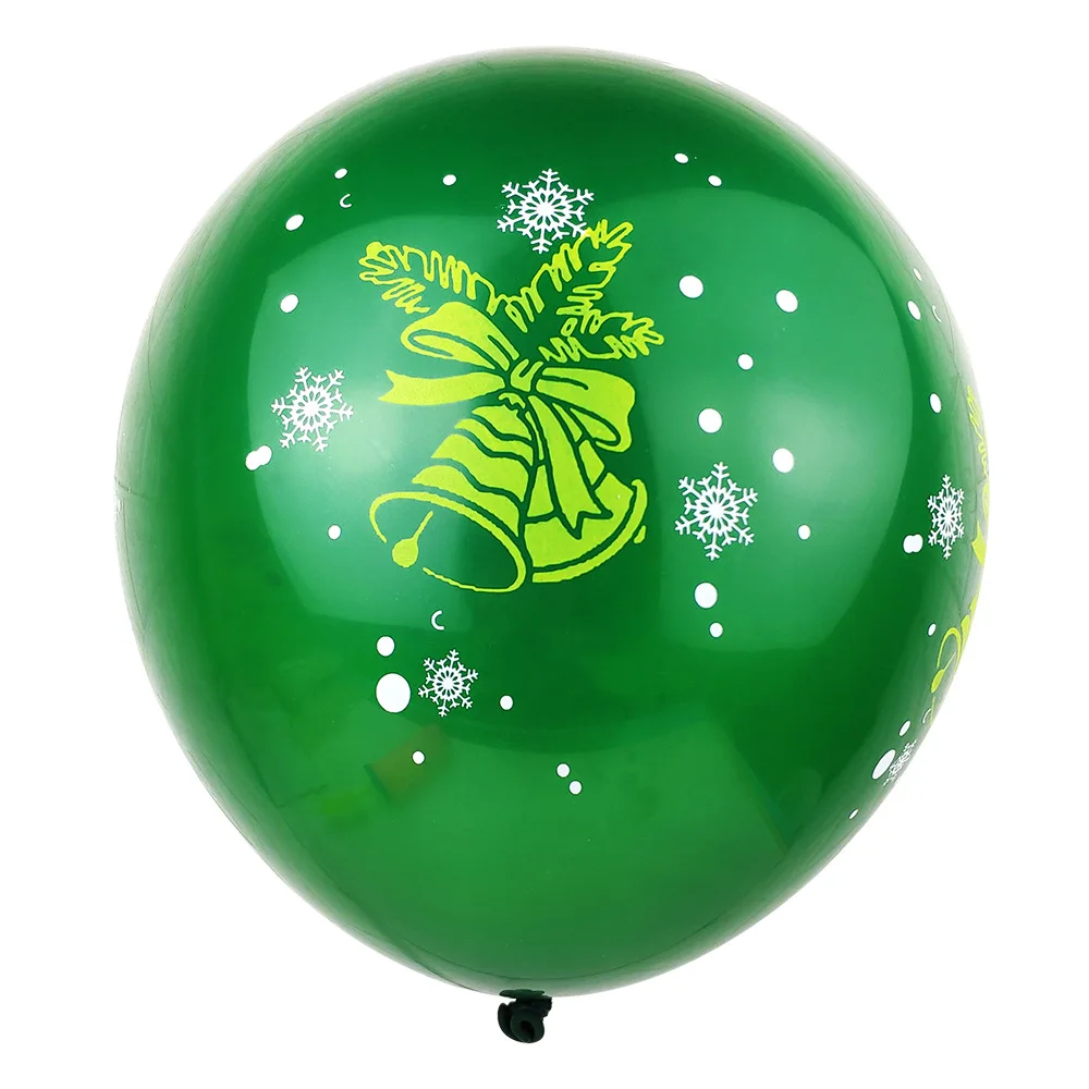 Colorful  Red and Green merry christmas  Latex Balloons Santa Claus Printed Balloons for Christmas Party Decoration