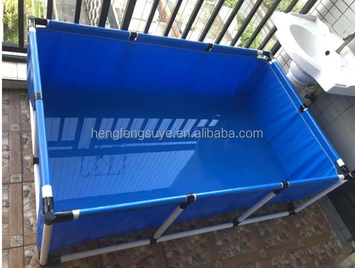 Rectangle PVC tarpaulin farming tank PVC canvas fish pond