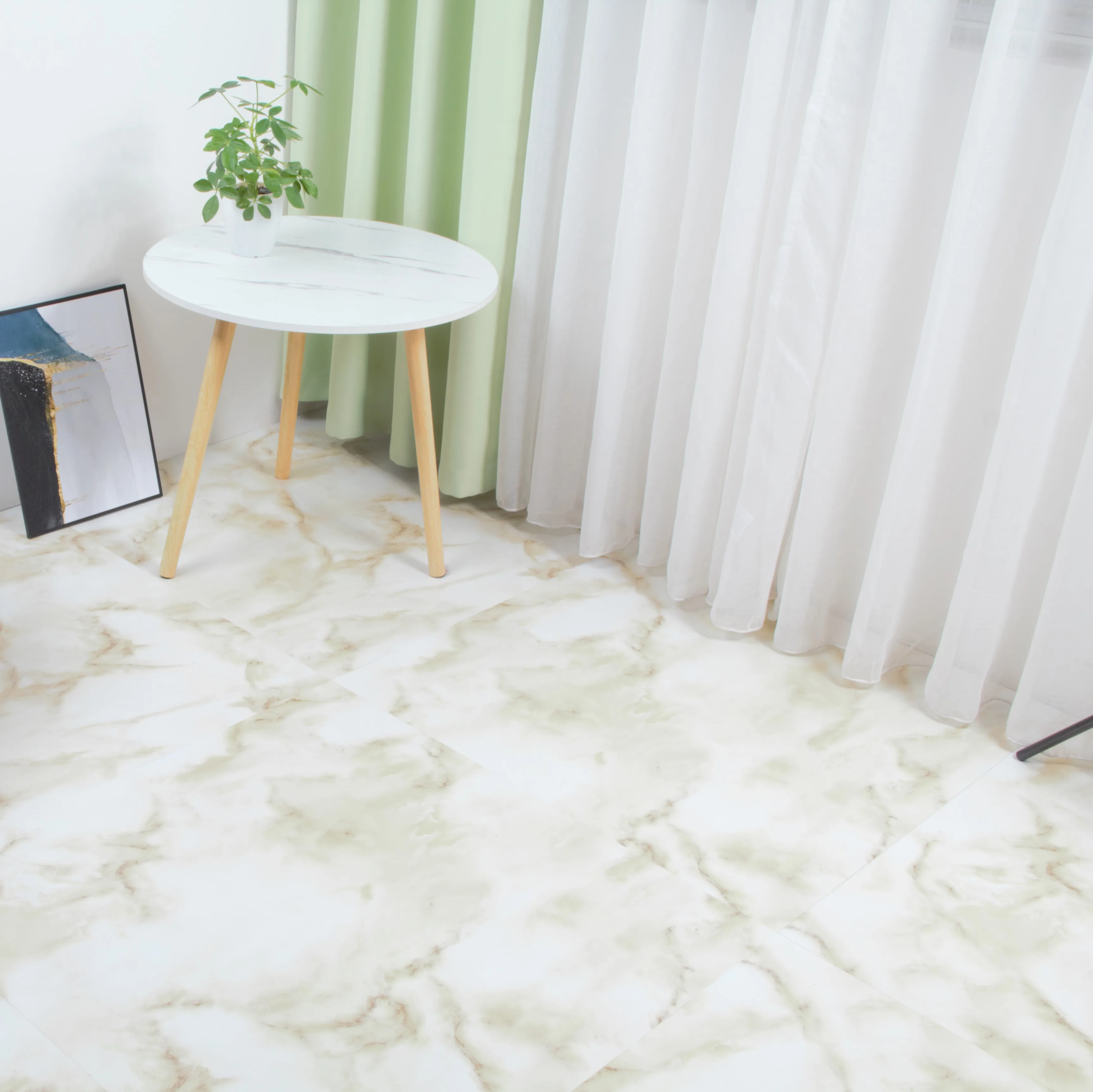 Самый дешевый 2,0 мм самоклеящийся Гибридный виниловый настил огнестойкий водонепроницаемый Противоскользящий пластик